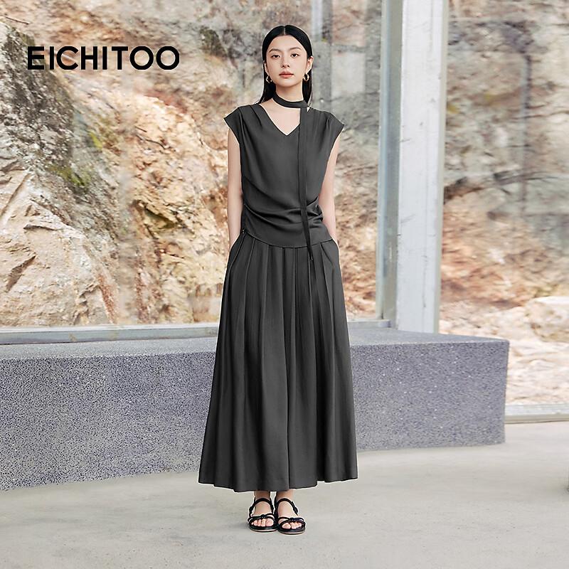 EICHITOO Women s Lyocell Blend Midi Skirt M