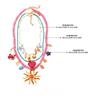 3PCS Multi-layer Summer Vacation Beaded Necklace Dopamine Ocean Style Pendant Necklaces
