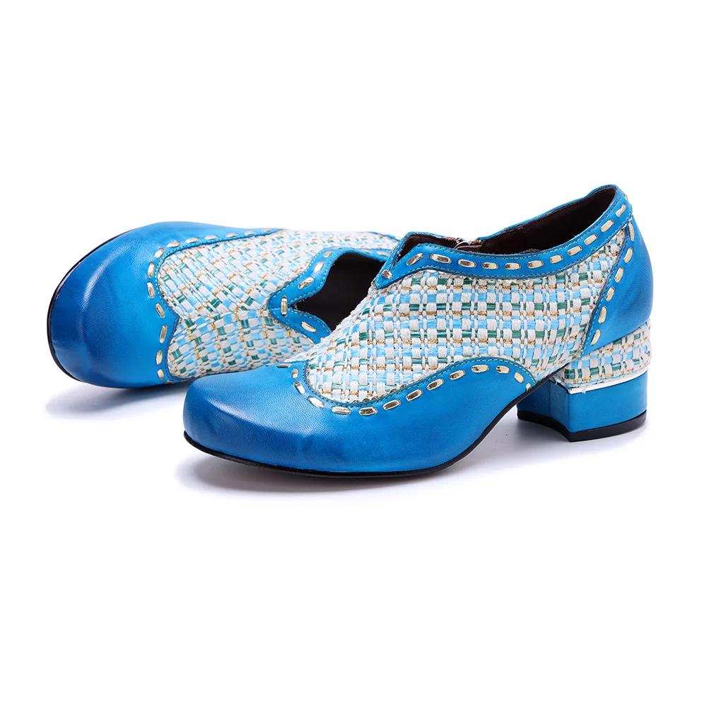 Fashion 4.5CM Weave Jacquard Cloth Kntted Sheepskin Leather Print High Big Size 42 Fashion Luxury Elegant Ethnic Summer Women Shoes
