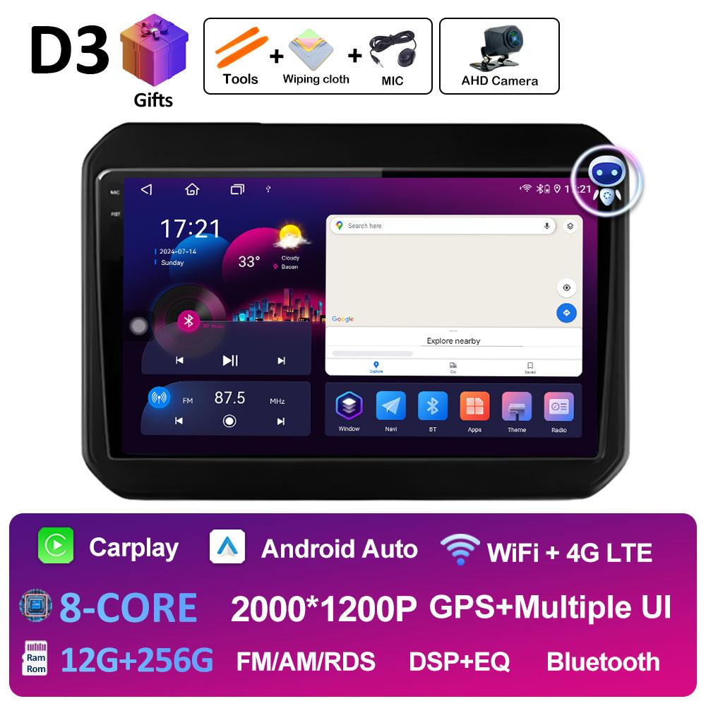 For Suzuki Ignis 2016 2017 2018 2019 2020 Android Auto Wireless Carplay DSP Stereo Autoradio Cooling Fan QLED IPS Screen WIFI 4G
