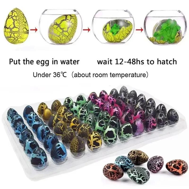New 10pcs/set Magic Hatching Growing Dinosaur Add Water Grow Egg Animal Breeding Process Educational Teaching Funny Toy For Gift