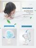 Cartoon Mini Electric Fan: Energy-Saving Shaking Head Fan for Student Dorms and Desktops