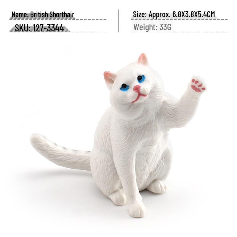 Cross-Border Mini Pet Cat Simulation Model: Orange, Fat, British Shorthair, Farm Cats Decoration Ornament