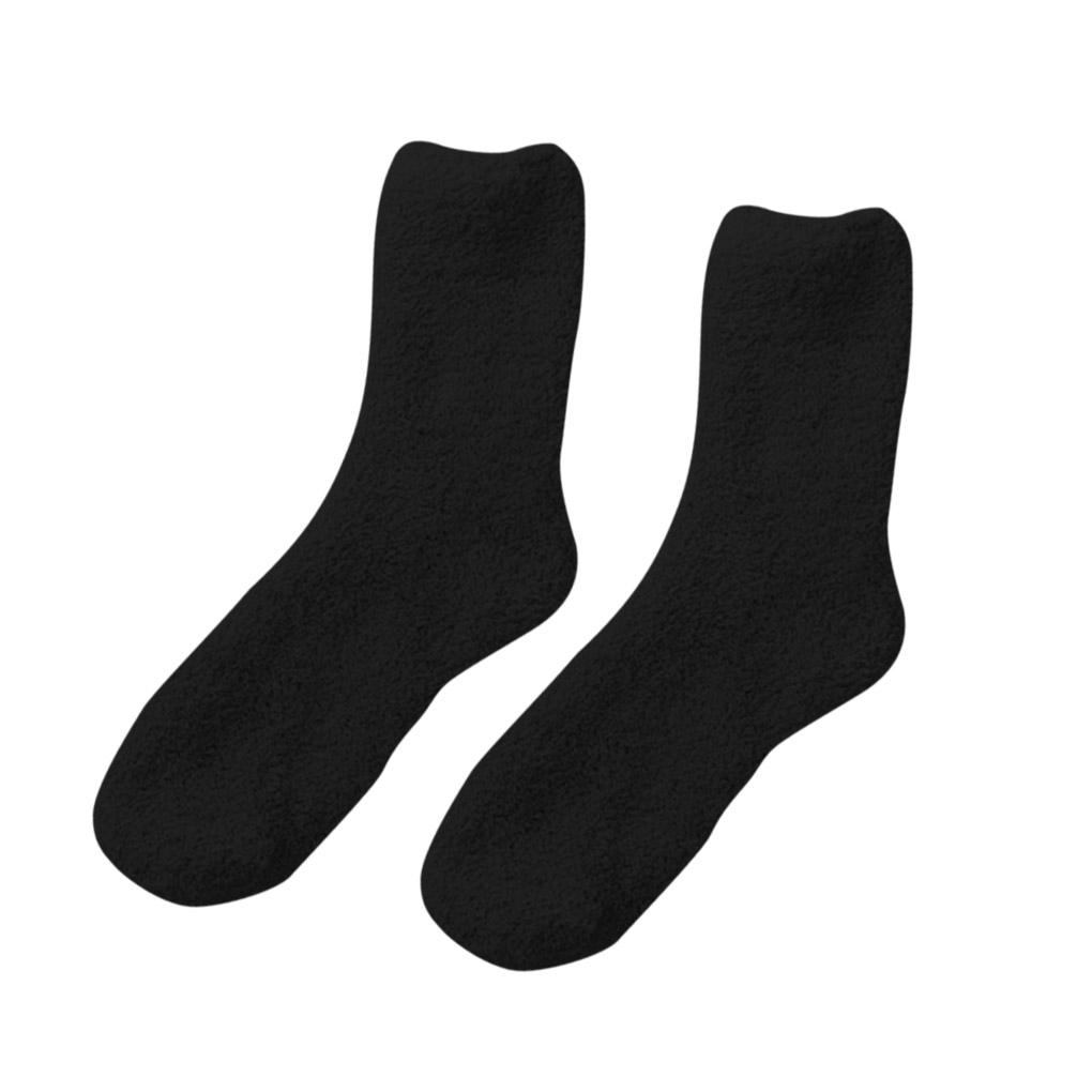Women Socks Soft Coral Velvet Plush Thicken Floor Bed Sock For Autumn Winter Solid Color Warm Lady Socks