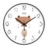 Cartoon Animal Wall Clock Simple Cute Living Room Children's Bedroom Clock Nordic Minimalist Home No Punching Analog Clock 8inch