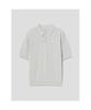 8SECONDS Texture-Modified Cool Touch Collar Neck Short Sleeve Knit Light Gray