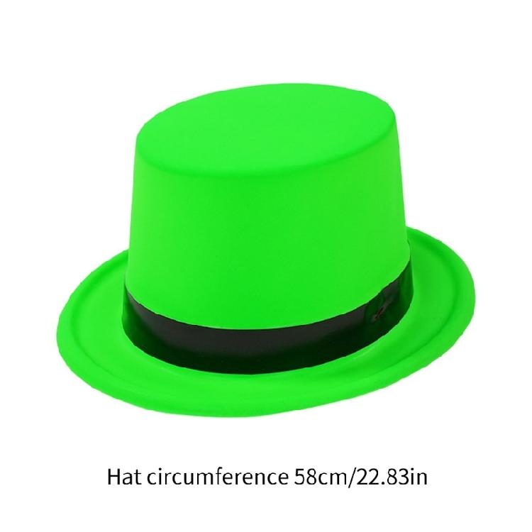 Plastic Top Hat with Fluorescent Color for Themed Parties Costume Accessories Hat Headwear Music Festival Props Fedoras