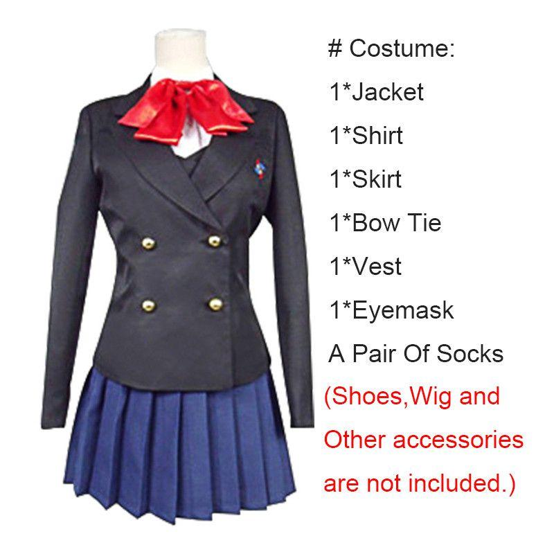 

Мэй Другая Мисаки Акадзава Идзуми Костюм для косплея Школьная форма JK Маска для глаз с Costume Set,XL