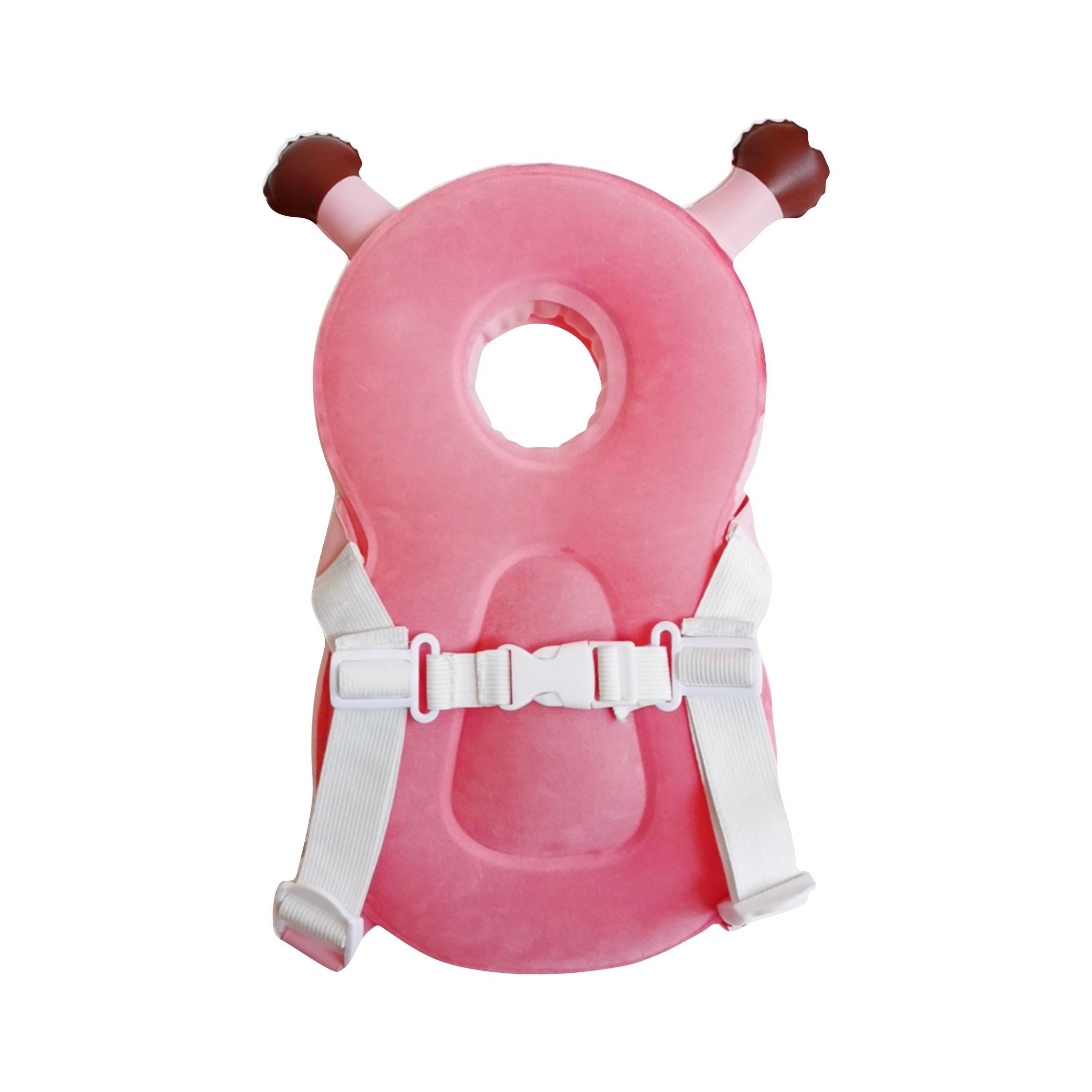 

New Style Baby Head Protection Cushion Backpack Wear Pink Inflatable Baby Anti-Fall