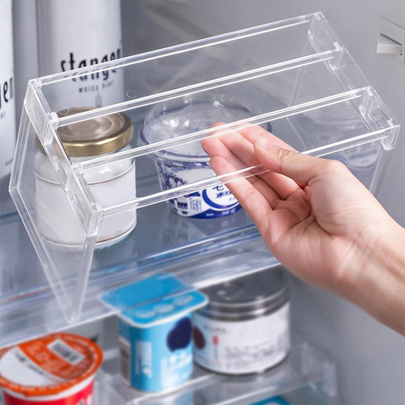 Storage Rack Transparent Layered Fruits Vegetables Space Save Refrigerator Shelf