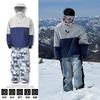 Men Women Ski Suit Set Waterproof Insulated Hooded Jacket Pants Camo Snow Outfit Alpine Snowboarding Winter Sport