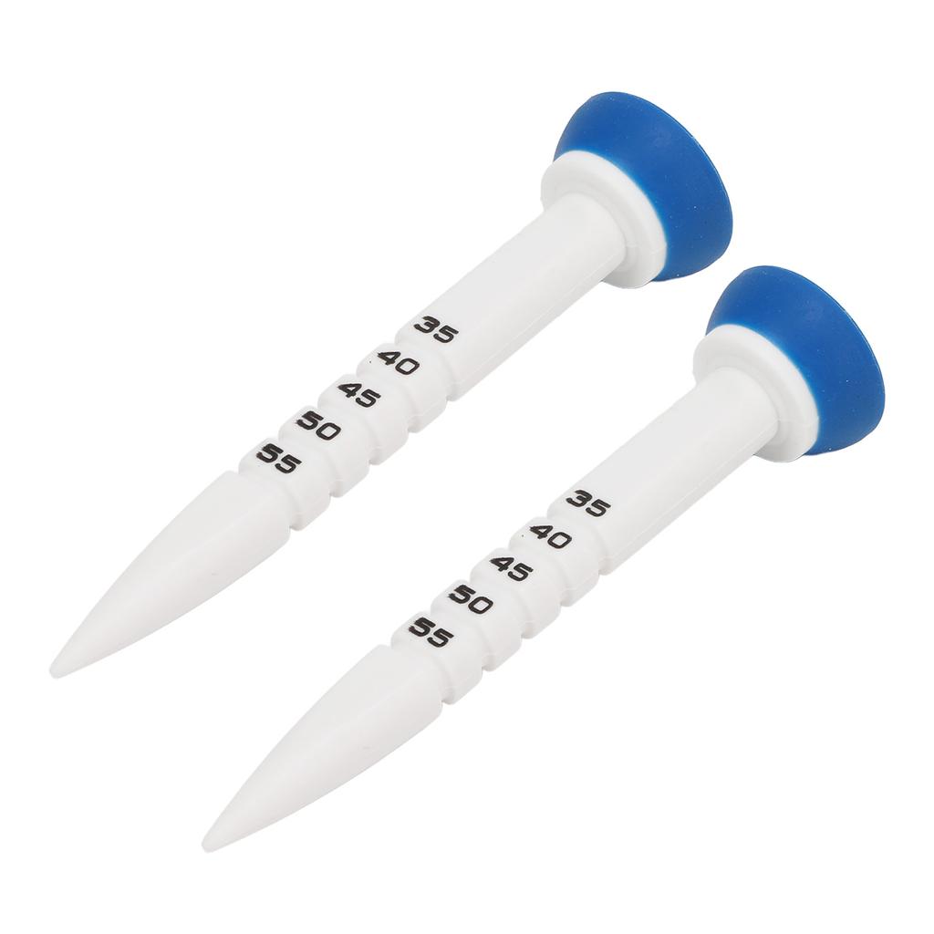 2Pcs Club Ball Tees Height Adjustable Clear Scale High Consistency Accurate Aiming Plastic Club Limit Tees for Outdoor