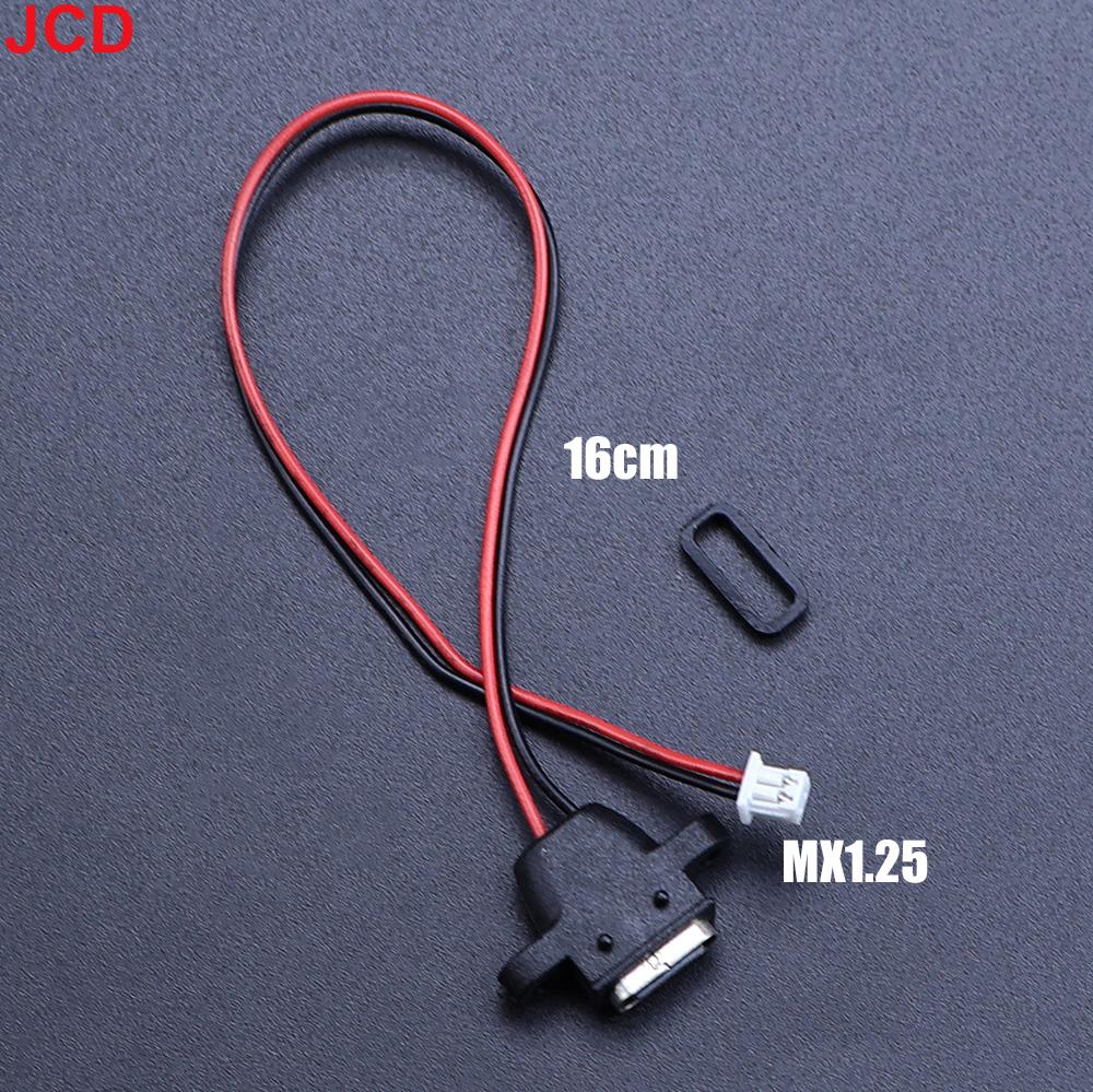 JCD 5pcs Waterproof USB Type C Connector Charging Interface Female Socket With Welding Wire MX1.25 PH2.0 XH2.54 Port