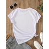 European Size Tee Merry Christmas New Year Holiday Top Festival Casual Lovely Trend Cute 90sWomen Print Lady Short Sleeve Fashion Graphic T-shirts
