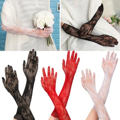Of Sexy Mesh Floral Stretchy Fancy Dress Lace Gloves Gothic Punk Mittens Christmas Halloween Gloves