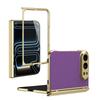 For iPhone Duo Phone Case Electroplating Skin-Friendly Hinge With Tempered Film Shockproof Protection Back Cover Accessories