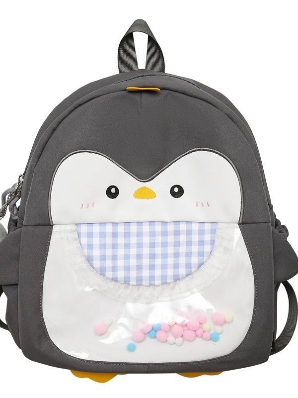 Min Cartoon Girl Backpack With Breathable Nylon For Daily Use And Laptop Storage