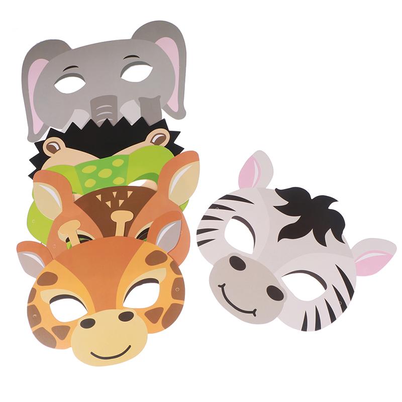 15Pcs Animal Mask Jungle Party Decor Baby Shower Favors Kids Mask Supplies