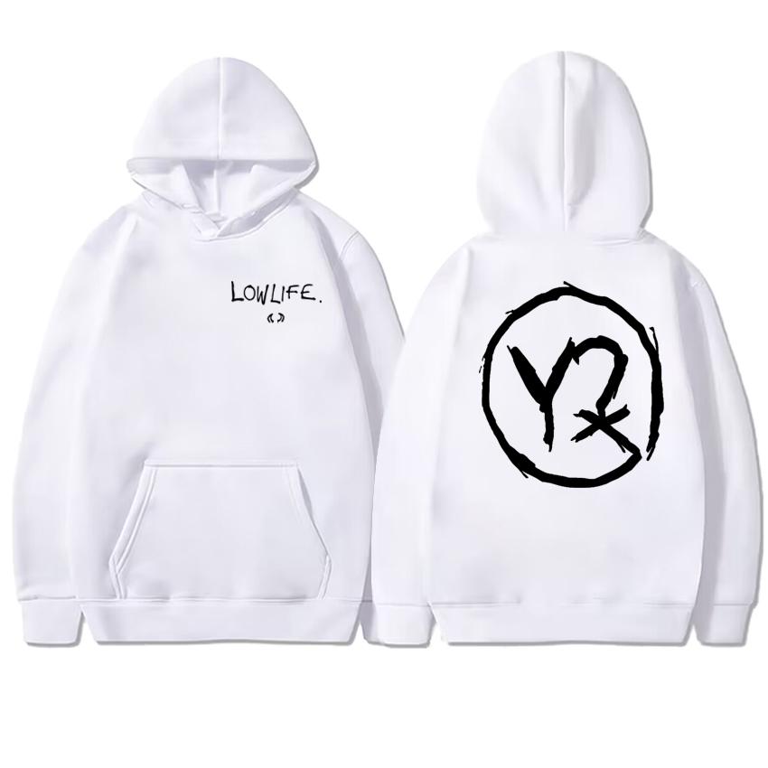 Retro Rock Yungblud Lowlife 2025 Novo Álbum Streetwear Estampado Dupla Face Homens Mulheres Moletom Casual Unissex Pulôveres de Lã