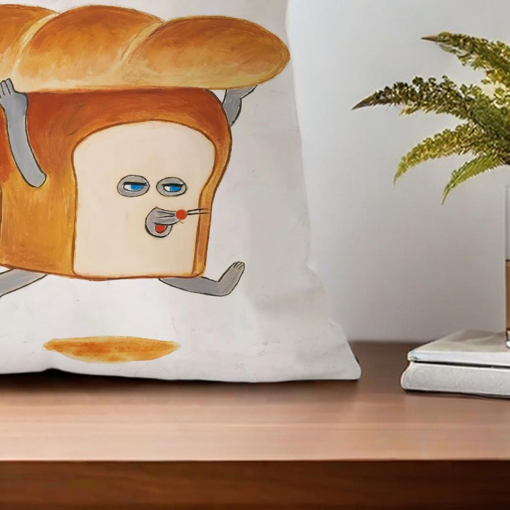 Cartoon Cute Bread Thief Lovely cushion cover For Bedroom Car Coffee Shop Room Soft and Living Room Sofa Decorative Pillow Case