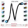 Julet Ebike Cable2 3 4 5 6Pin Conversion Convert Line Waterproof Extension Cable for Throttle Display Ebrake Light Throttles 2