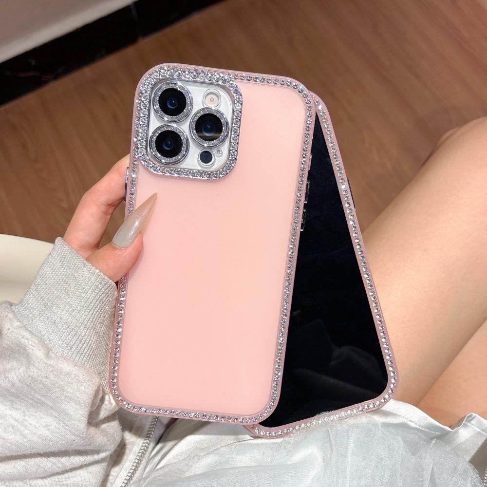 Aesthetic Shining Diamond Case For iPhone 16 15 14 13 12 Pro Max Plus 11  Full Rhinestones Candy Jelly Hard Acrylic Cover