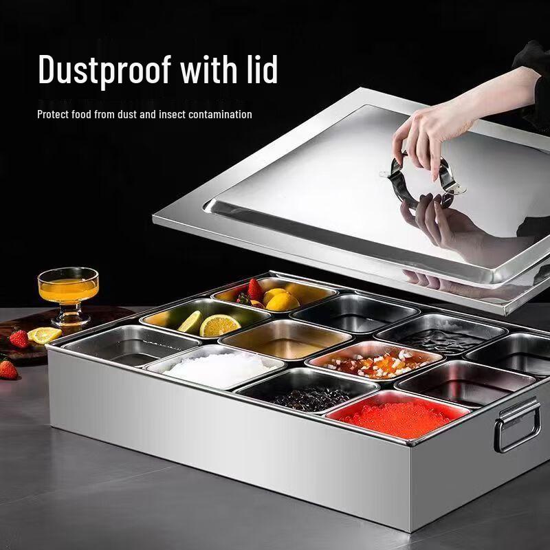 Lu Fenglai Stainless Steel 6-Grid Seasoning Box Set