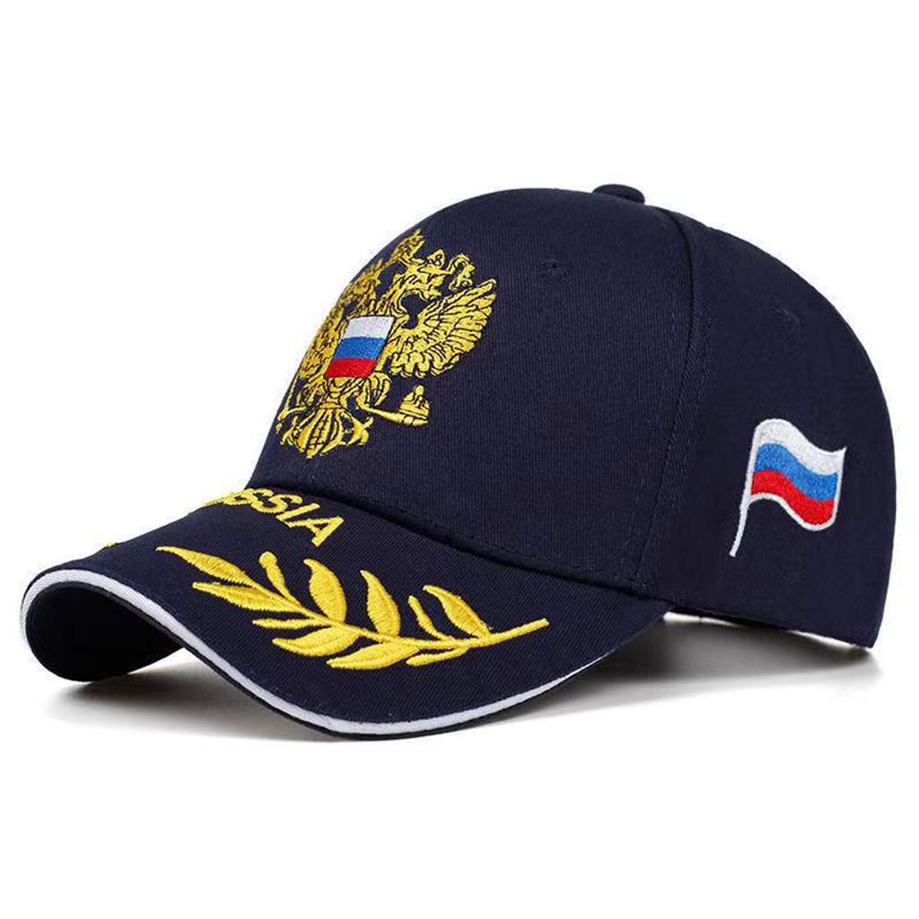Russian Flag Double Headed Eagle Baseball Cap Outdoor Sports Golf Hat Adjustable Cotton Women's Hats Hiking Caps