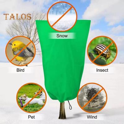 Warme Pflanzenabdeckung, Frostschutzschild für den Garten, wiederverwendbare, kältebeständige Winterabdeckung mit Kordelzug für Pflanzen im Freien, Bäume, Sträucher