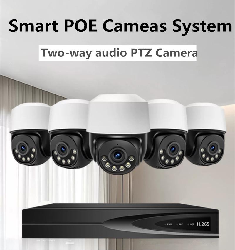 Acarte 4MP PoE PTZ Camera CCTV Kit