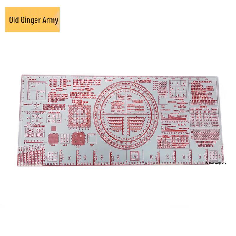 Multi-functional Thickened Map Reading Ruler