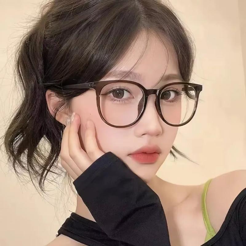 Retro Square Glasses Ultra-light Glasses Anti-blue Light Flat Glasses Female Fashion Exquisite Casual Glasses