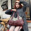 Niche Retro Color-blocking Single-shoulder Bag, Underarm Handbag, Fashionable and Trendy Crossbody Bag
