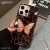 Retro Flash Butterfly Epoxy Glitter Suitable for Apple 17promax Mobile Phone Case Leopard Print iPhone16 Protective Case 15