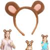 Fasce per Capelli in Peluche a Forma di Animali dello Zoo, Cerchietto con Orecchie, Fascia per Capelli Safari nella Giungla, Cerchietto per Capelli Cosplay per Halloween, Compleanno