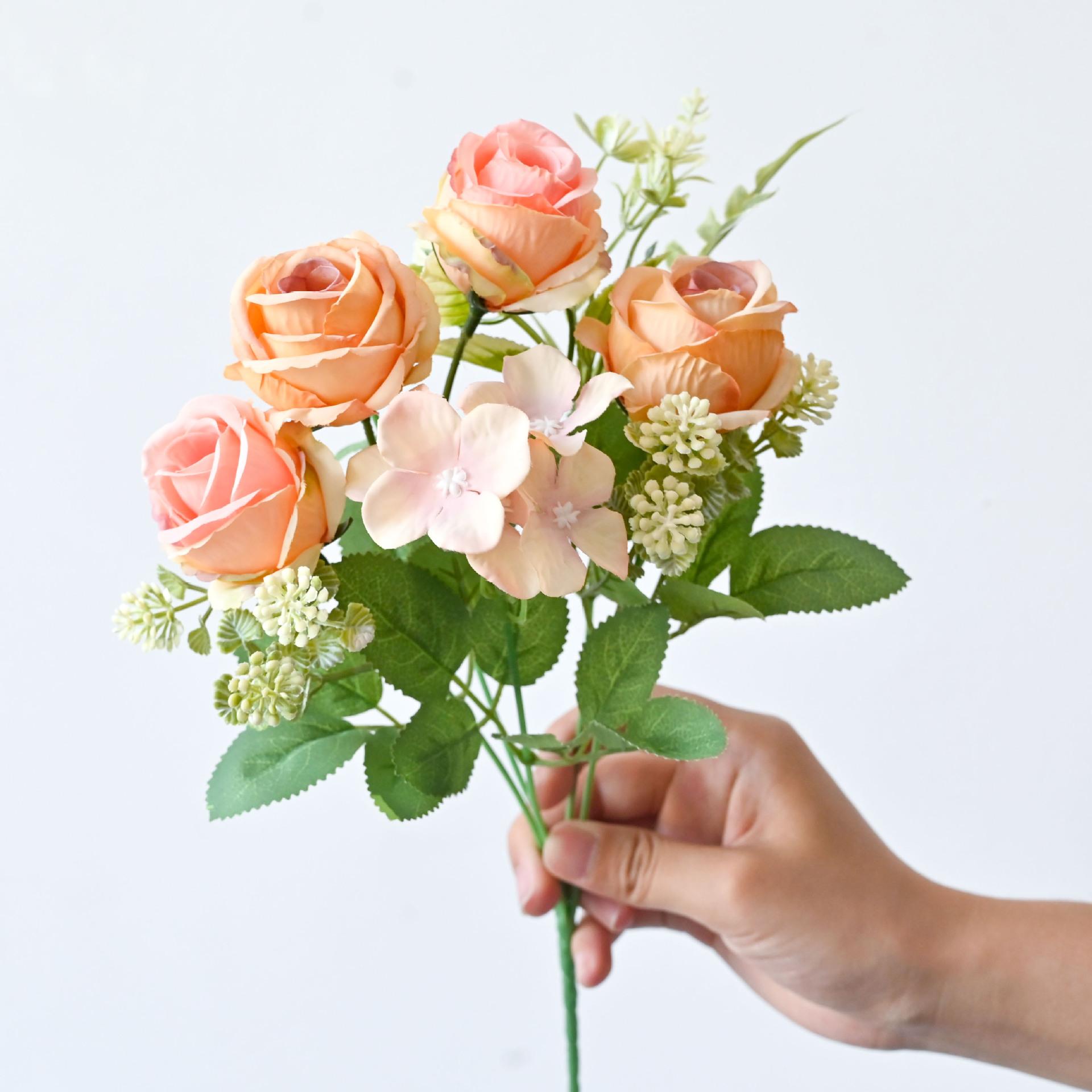 

Имитация букета роз Реквизит для фотосъемки Украшение для дома Ручная европейская картина маслом Букет роз Имитация цветов Искусственные цветы