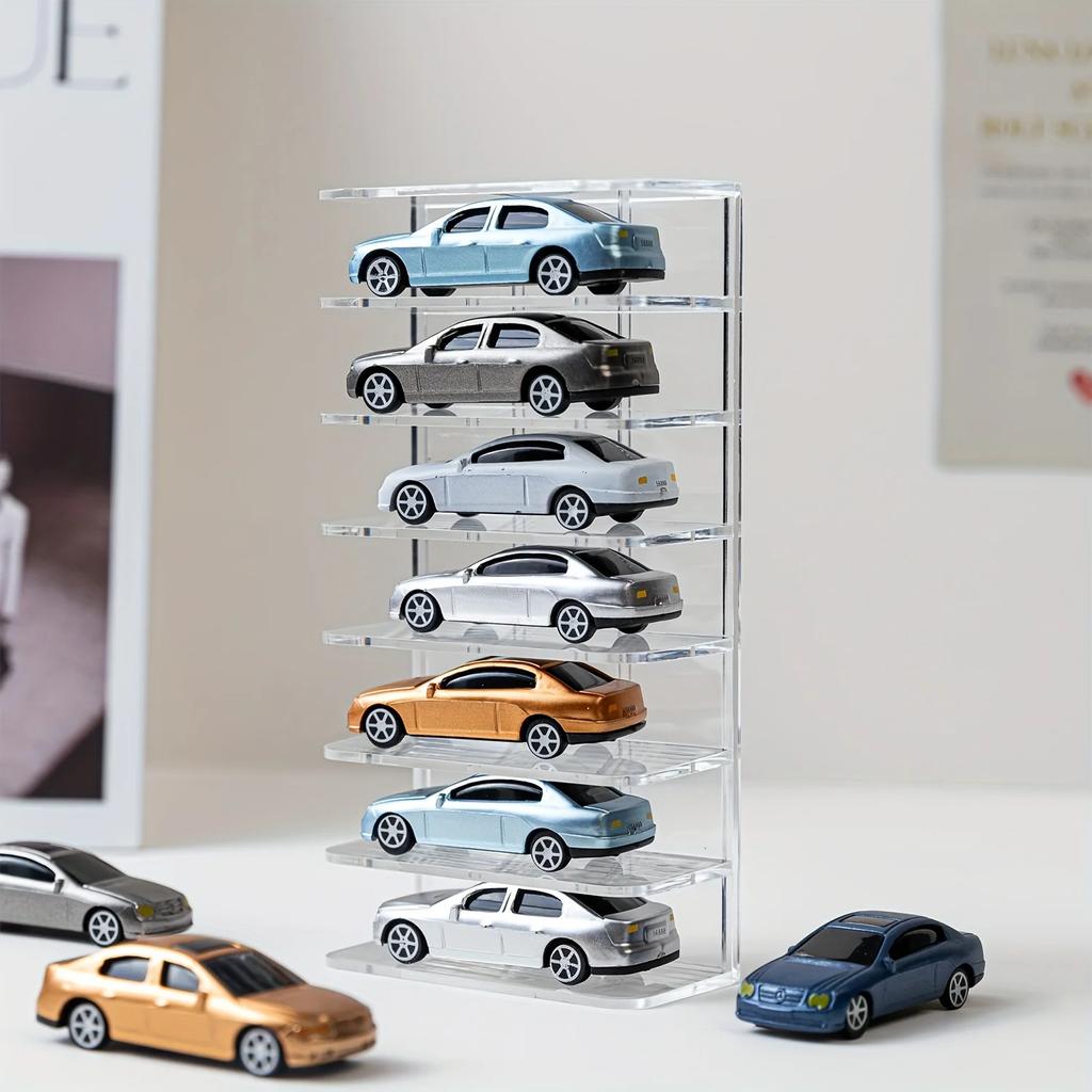 7-layer Car Model Toy Storage Box, Vertically Stored, with A Height of 2cm, Suitable for Various Sports Cars and Some Sedans