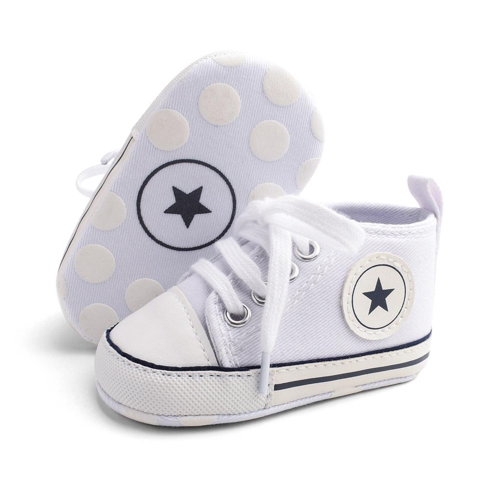 Baby Canvas Lace-up Shoes - Spring/Autumn Style, Solid Color, Versatile Toddler Footwear (D603)