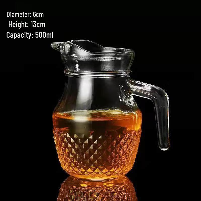 ZISIZ Small Thickened Glass Cold Drink Pitcher