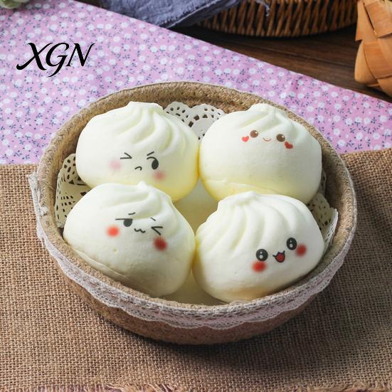 Adult Stress Toy Cartoon Steamed Bun Squeeze Simulated Dumpling Sensory Pinch Ball Fidget Relief Relaxation Decompression Tool