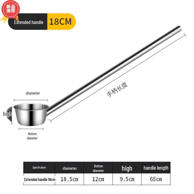Huihuang Commercial Stainless Steel Long-Handle Water Ladle
