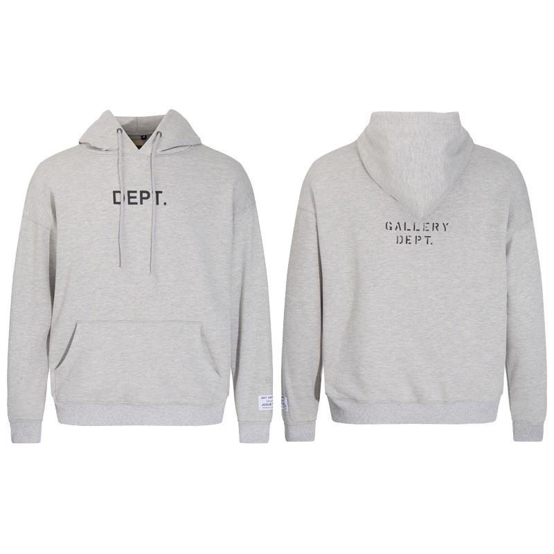 GALLERY DEPT Hoodie Men Women Oversized Cotton Fleece Pullover Sweatshirt Streetwear Loose Fit Long Sleeve
