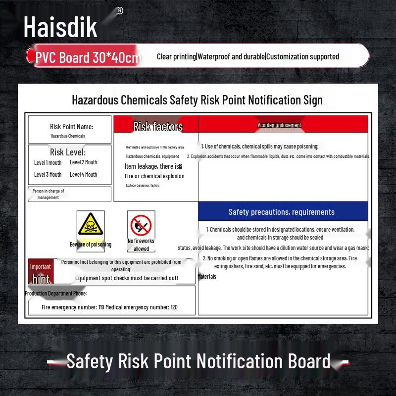 Haisidick Safety Warning Signs