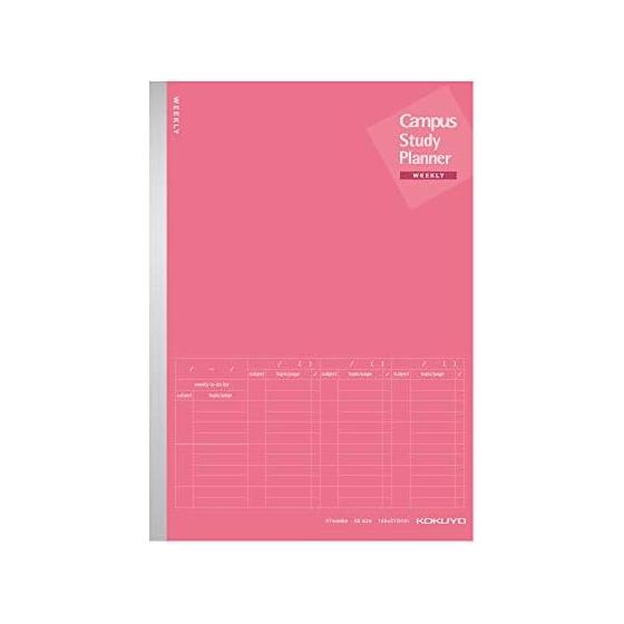 KOKUYO Campus Notebook Study Planner Weekly линованный A5 розовый No-Y82MW-RP
