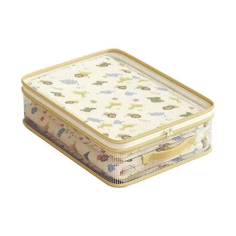 Clothing Organizer with Large Capacity Transparent Mesh Bags for Efficient Storage Solutions