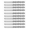 10pcs Carbide CNC 4 Flute Spiral Bit End Mill Cutter 3.175 X 22mm
