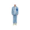 Li Ning Reignite Series Sternenprint Lockere Waschung Denimjacke Unisex Jacke Blau AJDU109-1
