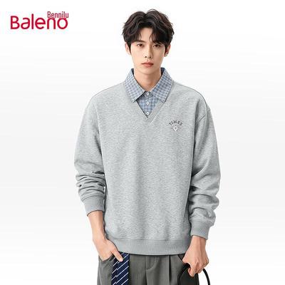Baleno Men's Faux Two-Piece Knitted Sweatshirt