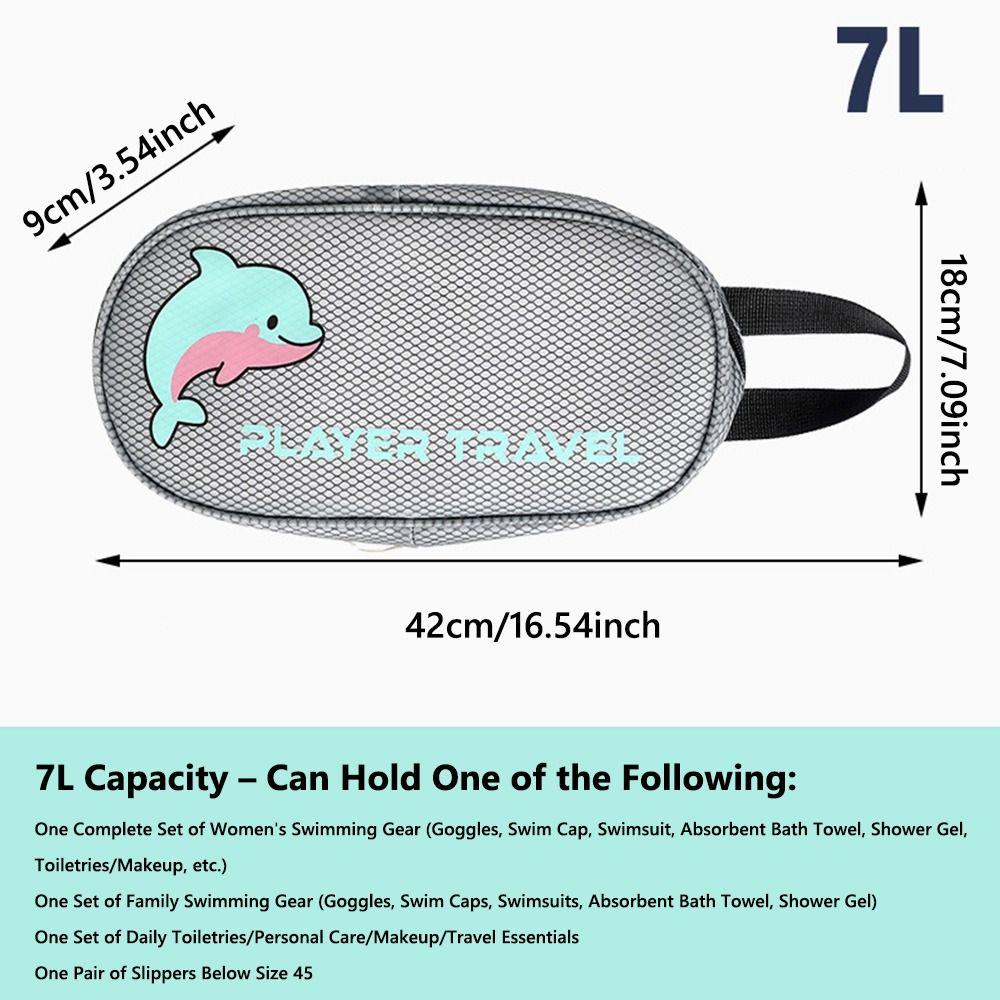 Dry and Wet Separation Swimwear Storage Pouch Portable Wash Bag Swimming Bag  for Sports and Gym
