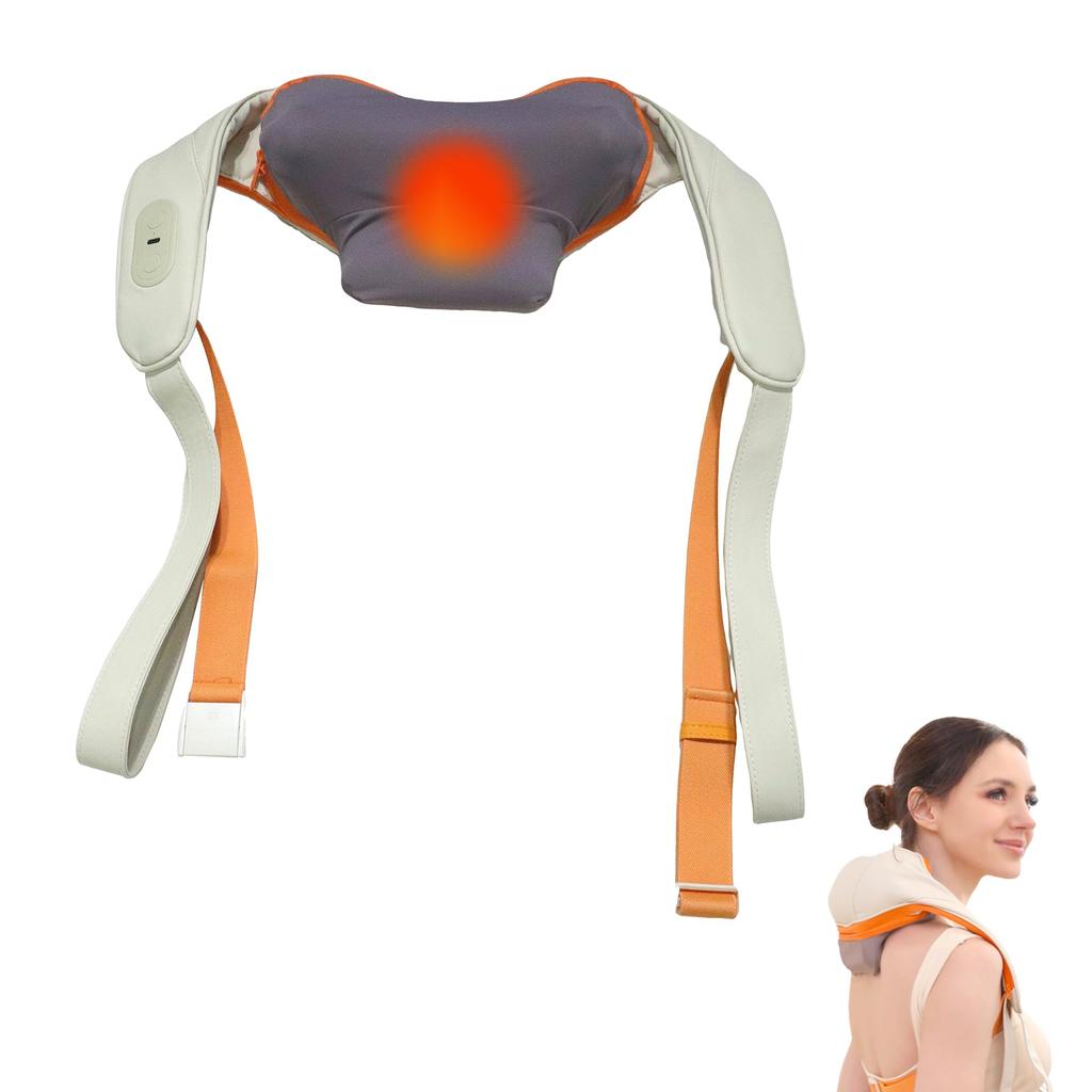 Neck Shoulder Stiffness 4D 3D Kneading Heating Shoulder Blade USB Lightweight and Great Gift for Respect for the Aged Day or Birthday Massager,